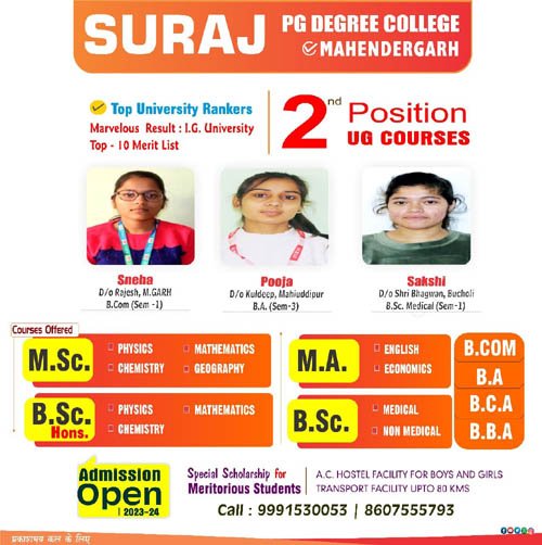 Suraj PG Degree College, Mahendergarh